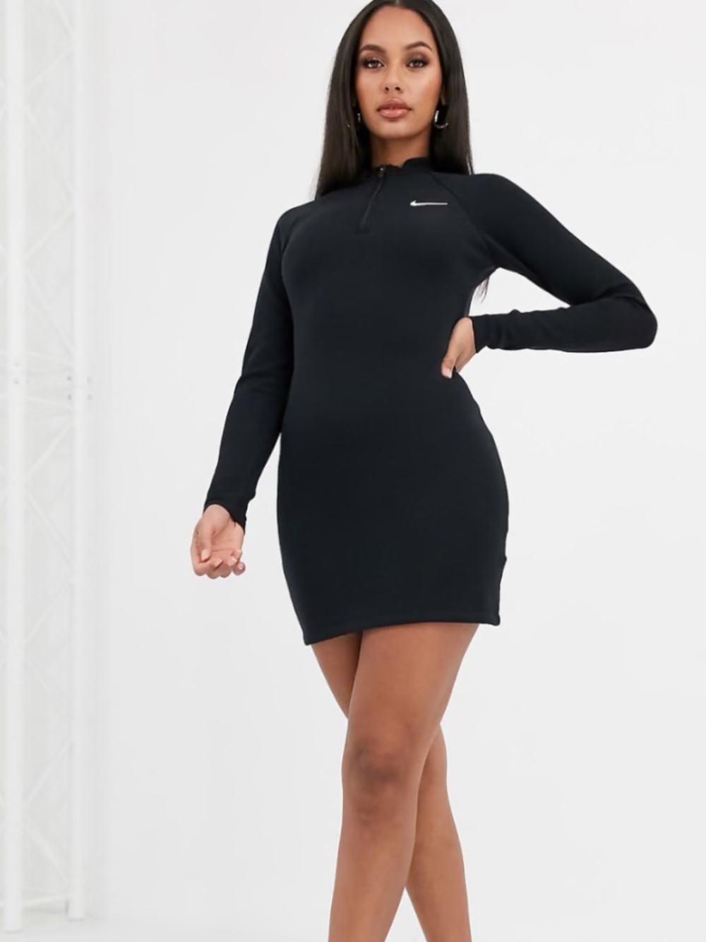 Nike black long sleeve mini Dress - Small - NWOT - Picture 3 of 4